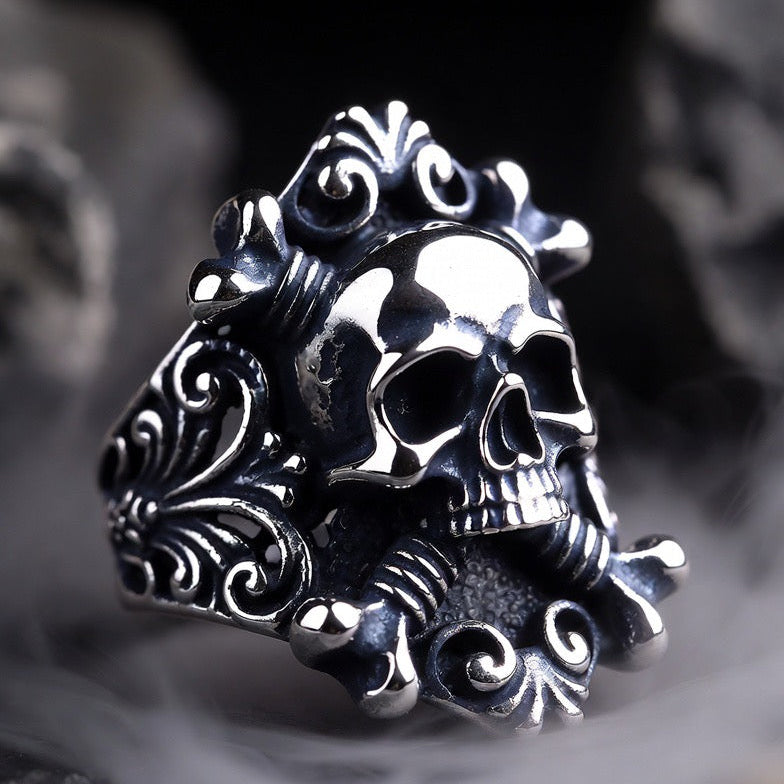 Regal Shadow Skull Ring