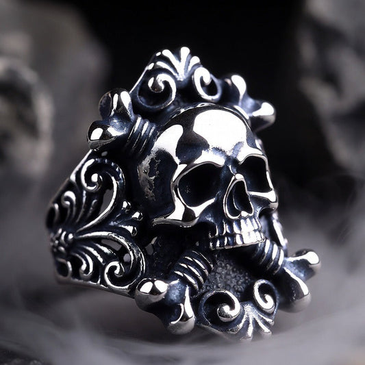 Regal Shadow Skull Ring